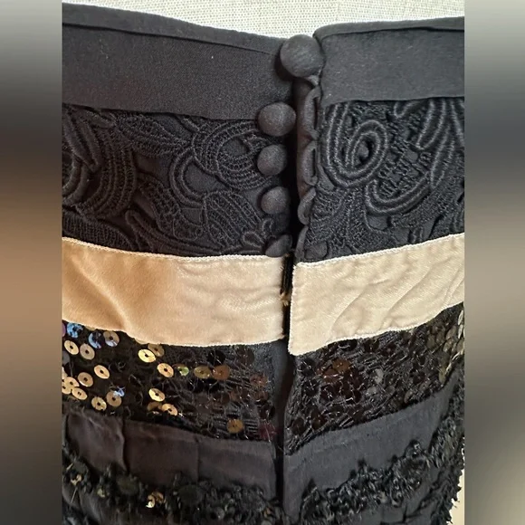 Louis Vuitton stunning black sequined & lace tank dress Size 40 (US size 8) - Picture 6 of 9